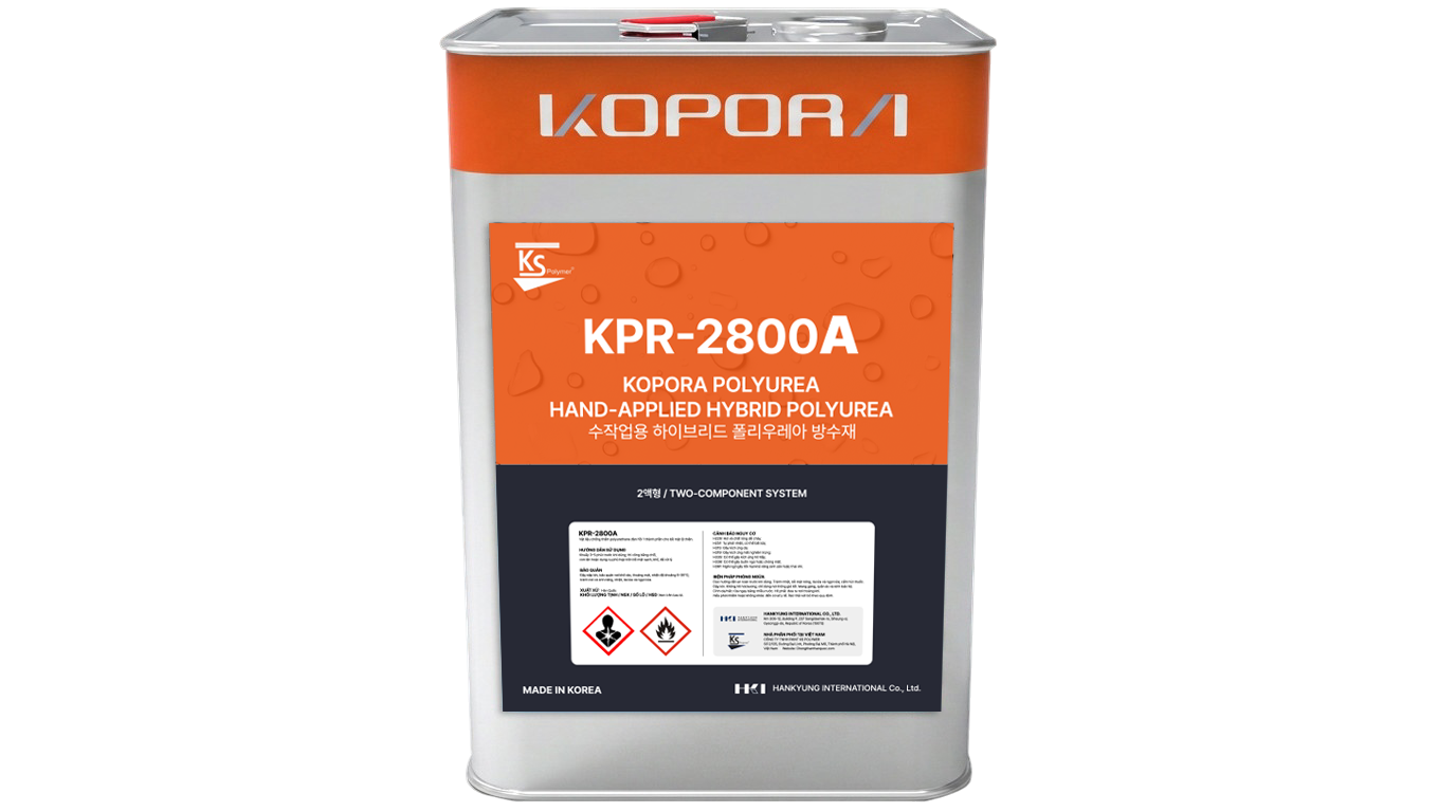 KOPORA KPR-2800 là Polyurea Hybrid 2 thành phần, phù hợp với các khu vực thường xuyên chịu tải trọng và mài mòn.